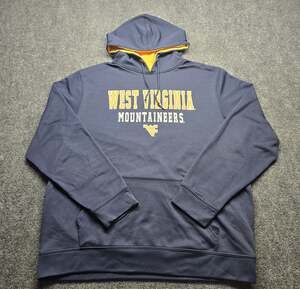 West Virginia Mountaineers Navy Stadium Apparel Hoodie Pullover Sweatshirt XL
